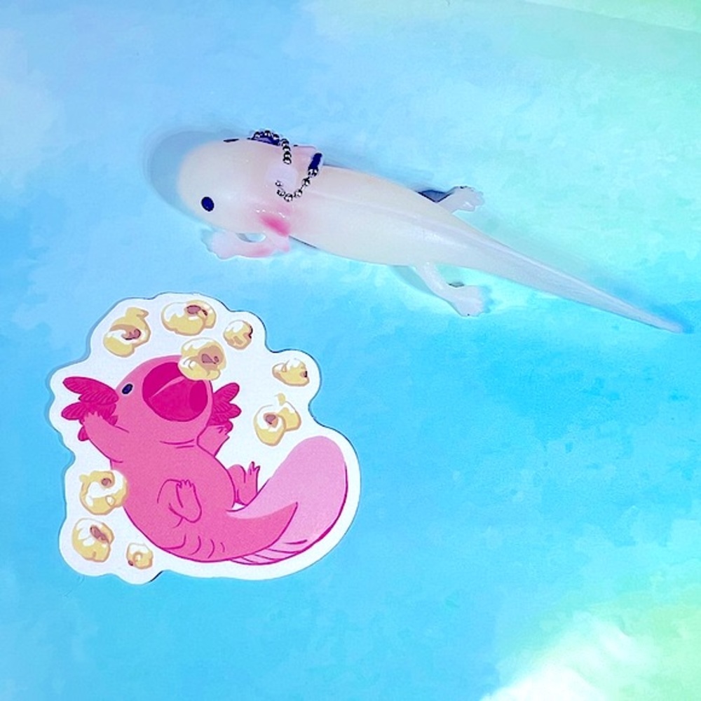 PopsAlotl Axolotl Crazy Trending WaterProof Single Decor Accent Sticker
